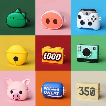 

for Airpods Pro Case 3 Silicone 3D Earphone Case Cartoon Headphone/Earpods Cover for Apple Air Pods Pro 3 Case Keychain