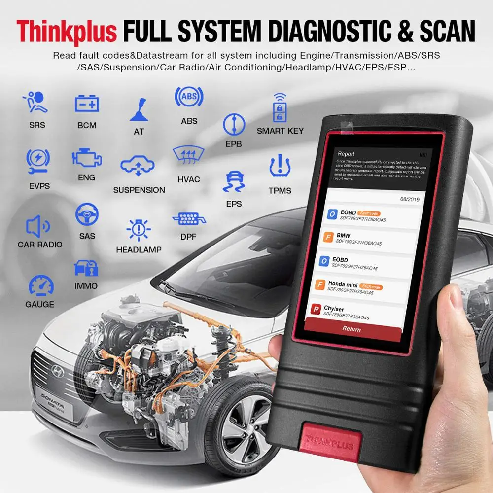 Thinkcar Thinkplus AI полная система сканирования OBD2 автомобильный диагностический