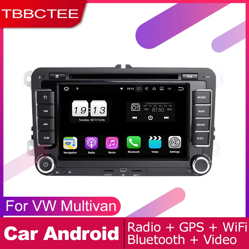 Discount TBBCTEE 2 DIN Auto DVD Player GPS Navi Navigation For Volkswagen VW Multivan 2010~2018 Car Android Multimedia System Screen 1