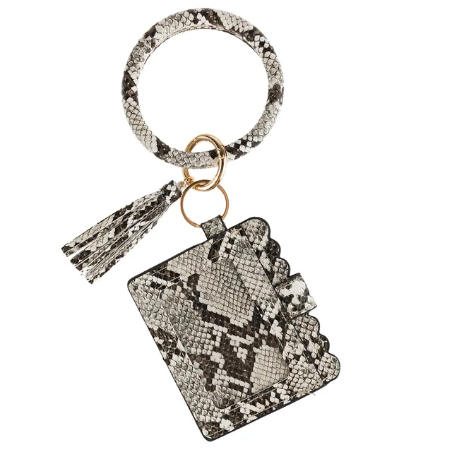 Keychain Wallet Wristlet • Silver – Honey Girl Collection