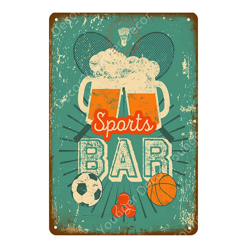 Man Cave Drinks Beers Decoration Vintage Metal Tin Signs Gin Tonic Wine Plaque Shabby Chic Pub Bar Casino Poster Wall Art Decor - Цвет: YD4207F