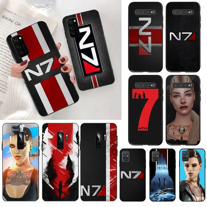 YJZFDYRM N7 Mass Effect black Phone Case Hull for Samsung S20 plus Ultra S6 S7 edge S8 S9 S10 5G lite 2020 | Мобильные телефоны и