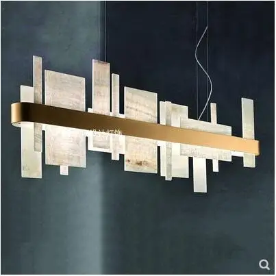 

Led Postmodern New Chinese Bedroom Restaurant Villa American marble chandelier Long work conference room bar wall lamp