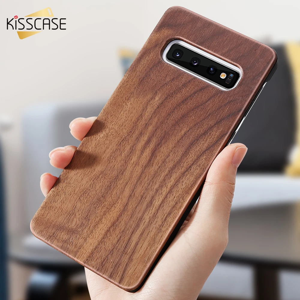 Чехол KISSCASE из натурального дерева для Samsung Galaxy S10 S9 S8 Plus чехол бамбука S7 Edge e