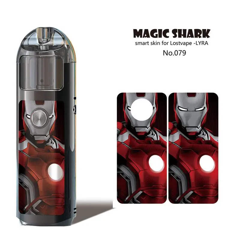 Волшебная Акула Звездные войны Железный Человек Тигр Venum Flash man Vape стикер чехол Чехол для Lostvape LYRA пленка кожа для Lostvape LYRA - Цвет: 079