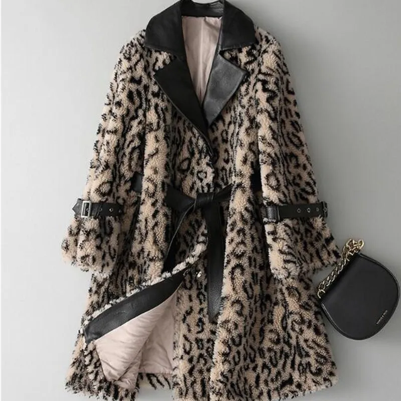 

Luxury Faux Fur Coat for Women Autumn Winter Warm Fashion Leopard Artificial Fur Women's Coats Casual Fur Jacket