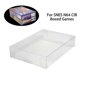 

10pcs/lot Clear PET Plastic Box Protector Case Sleeves Cover For SNES N64 CIB Boxed Games Cartridge Box