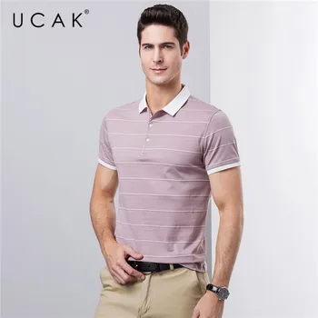 

UCAK Brand Cotton Tops Men's Clothes Summer New Arrival Tops Turn-down Collar Polo-Shirt Homme Streetwear Polo-Shirts U5211