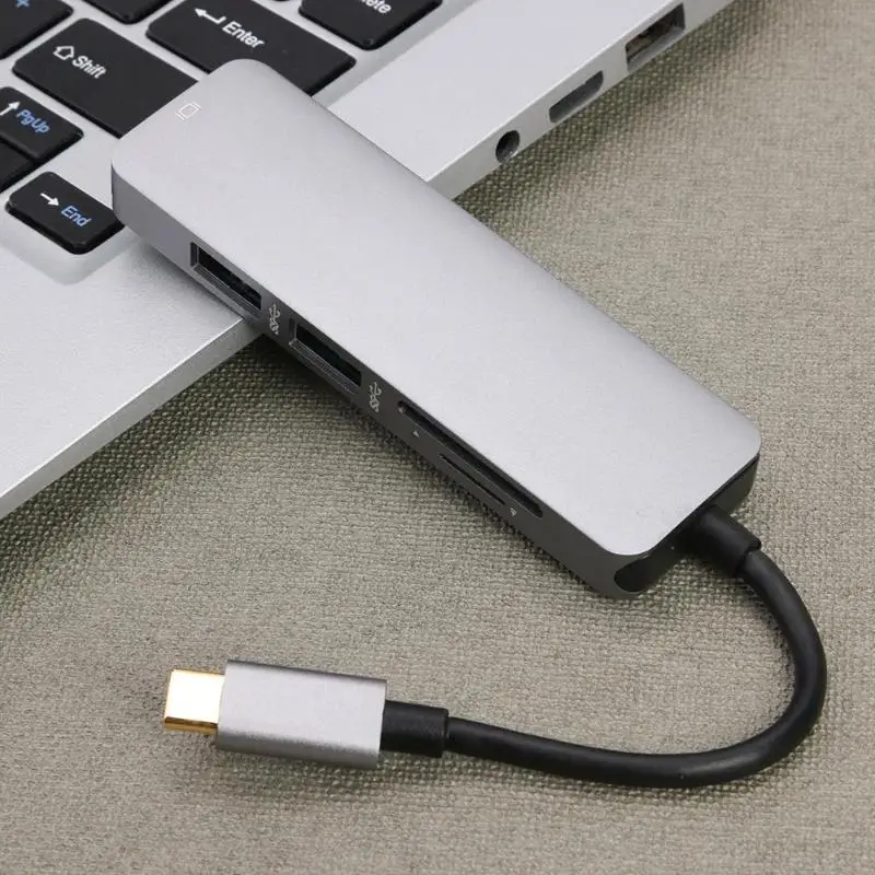 USB C концентратор тип-c до 4K HDMI SD/TF кардридер 2 USB3.0 адаптер разветвитель для MacBook samsung Galaxy S9/S8 huawei P20 Pro
