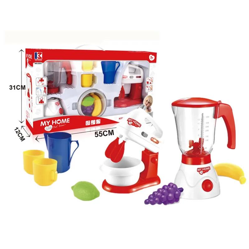 

Model Home Appliance Series GIRL'S Play House CHILDREN'S Toy Electric Fruit Juice Mixer Set