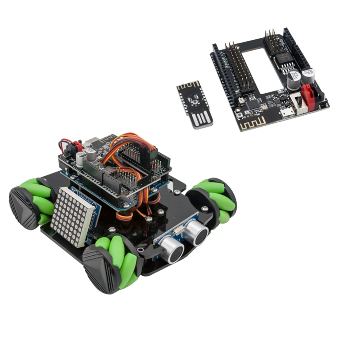  DIY Obstacle Avoidance Smart Programmable Robot Car Educational Learning Kit With Mecanum Wheels Fo - 4000504969519