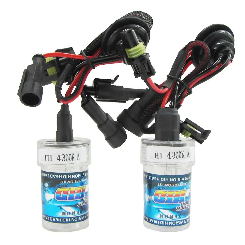 2 шт. H1 55W 12V АВТО HID ксеноновая лампа замена головной светильник авто светодиодные лампы светильник источник 4300K