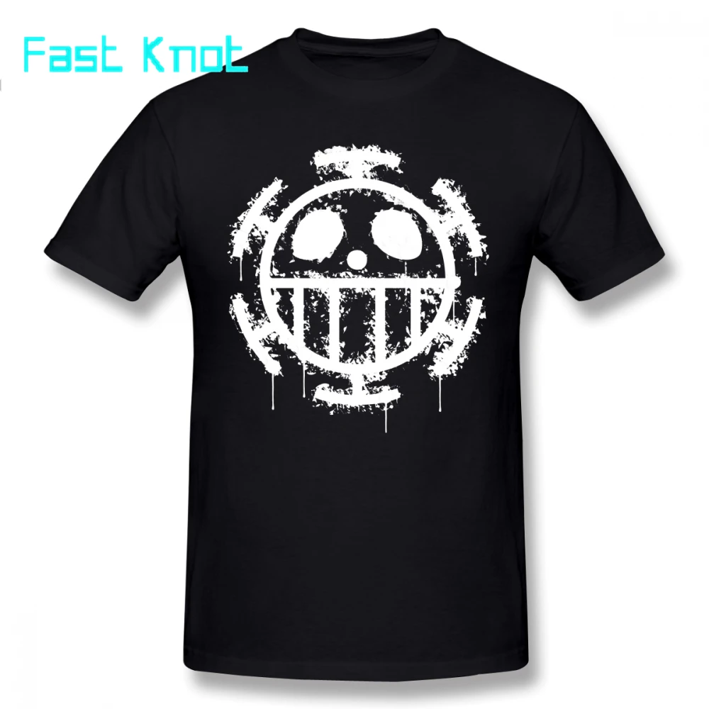 Trafalgar Law T Shirt splitted T-shirt 100% хлопок мужская футболка Графический Забавный базовый