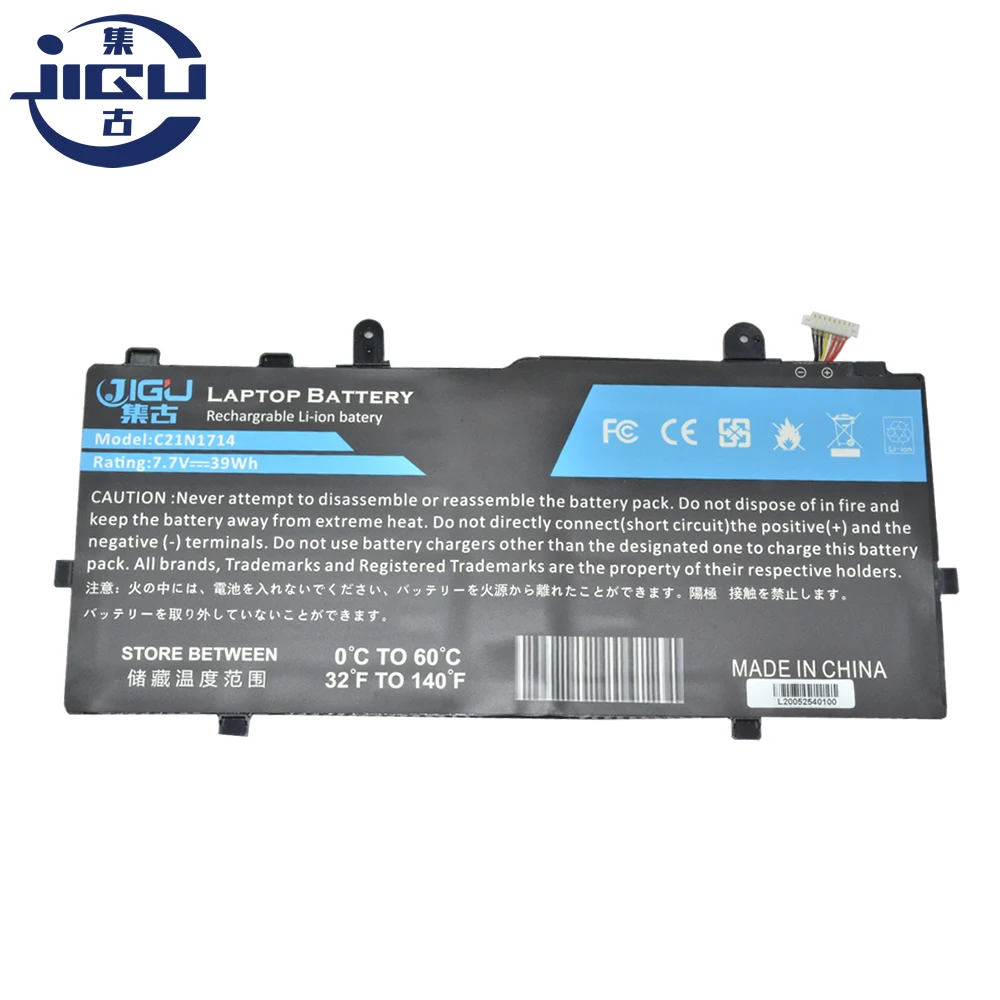 JIGU 2 ячейки батареи для ноутбука C21N1714 Asus TP401NA-YS02 TP401MA-YS02 VivoBook Flip TP401N 14-TP401MA |