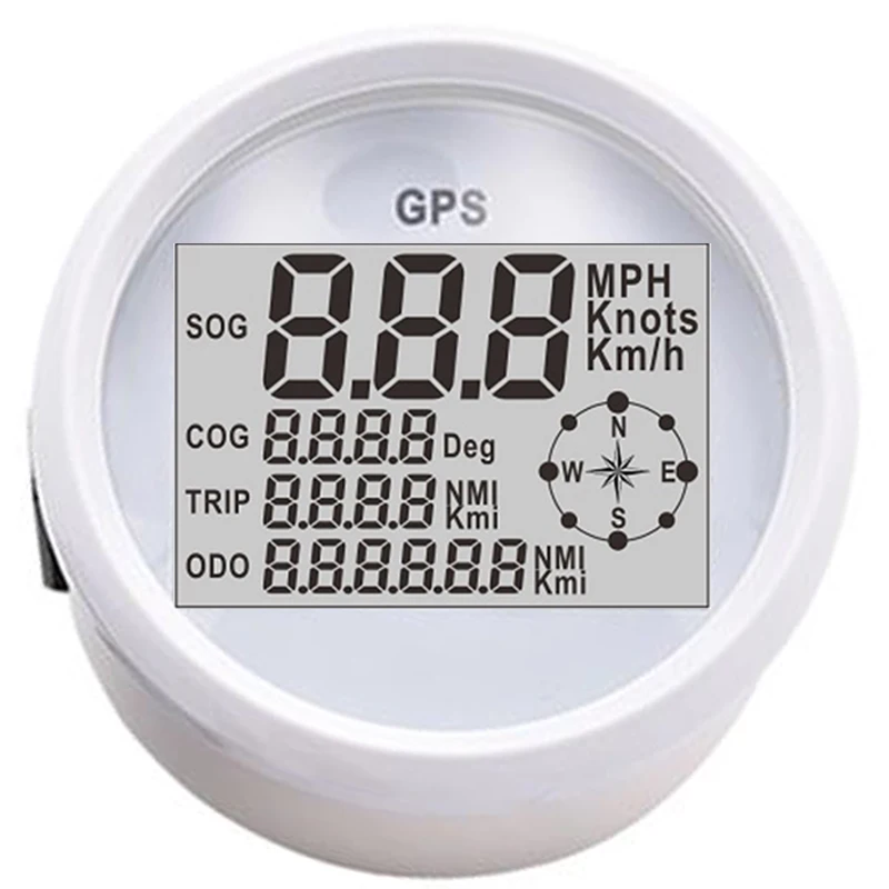 85 мм gps Спидометр авто тюнинг лодка цифровой одометр морской rpm 0-999 км/ч красная подсветка для мотоцикла, яхты, судна, транспортного средства - Цвет: WW-GPS