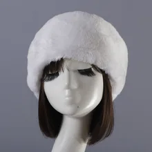 Искусственный мех Пустой Топ шляпа Женская белая тонкая теплая кольцо для шляпы головные уборы мода Имитация меха кролика короткий плюш Женский козырек Кепка W059