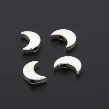 

30pcs Silver Color Mini 3D Moon Charms Moon Nature Pendant Bracelet Necklaces Jewelry Supplies A3351