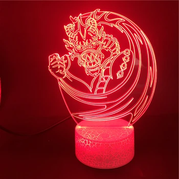 

Traditional Holy Dragon Led 3d Nightlight 7 Color Changing Room Decor Atmosphere Acrylic Laser Clock Base Table Lamp Gifts