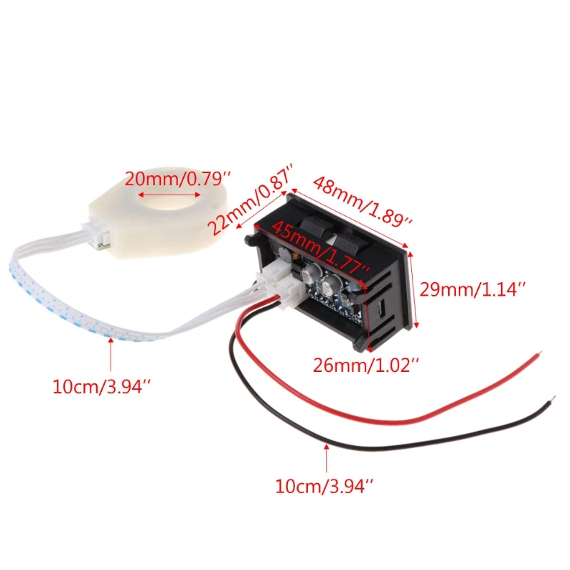

DC 5-120V 100A Digital Voltmeter Current Voltage Amp Meter w Hall Effect Sensor