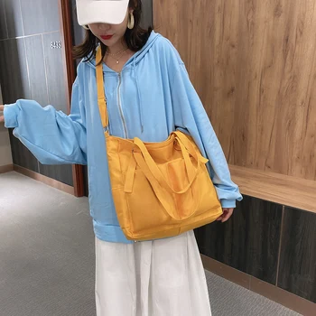 

Women Simple Messenger Shoulder Bags Ladies Large Capacity Nylon Totes Handbags for Women 2020 New