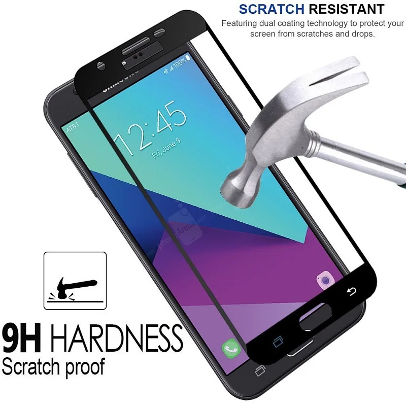 VSKEY 10 шт. Полный Клей закаленное стекло для samsung Galaxy A6 A8 Plus A8S A9 A7 A7 полное покрытие Защитная пленка для экрана
