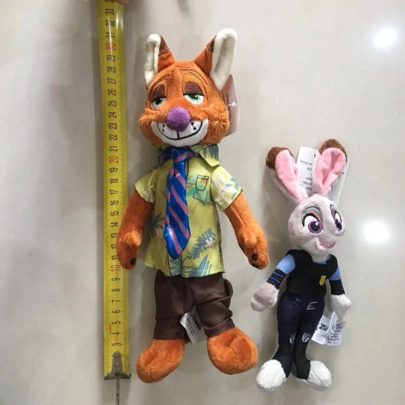 1 шт. Zootopia плюшевые игрушки кукла кролик Джуди Хоппс лиса Ник Вайлд плюшевые мягкие животные игрушки для детей подарки на год