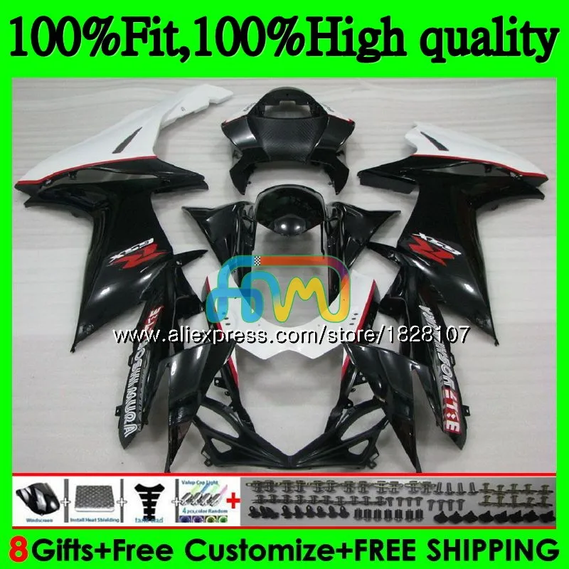 Инъекции для SUZUKI GSXR 600 750 GSXR750, возрастом 11, 12, 13, 14, 15, 39BS. 37 K11 GSXR600 Красный Белый Черный 2011 2012 2013 обтекатель