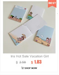 50 Sheets Ins Hot American retro style cute bear Mini Portable Notepad Diary Book Exercise Book Papelaria School Office Supply