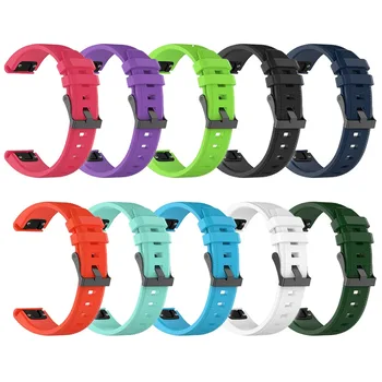 

22mm 26mm Watchband For Garmin Fenix 3 HR 5 5X Plus Silicone Watch Bracelet Quick Release Universal Silicone Strap Sport Band