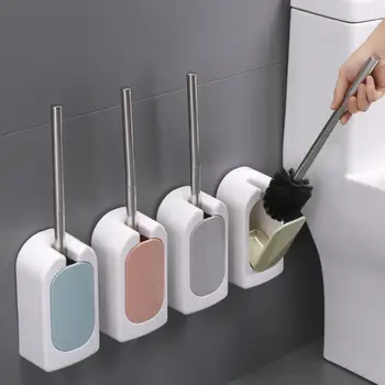 

Toilet Brush Soft Bristle Wall-mounted Bathroom Toilet Brush Holder Set Clean Tool Durable Multifunctional tool WC Accessories