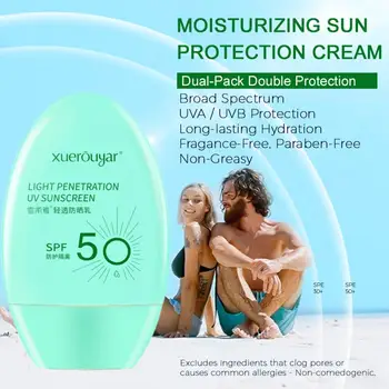 

50ml Refreshing Sunscreen SPF50 Moisturizing Waterproof Sun Cream Whitening Anti Uv Radiation Solar Sun Screen Face Cream Tools