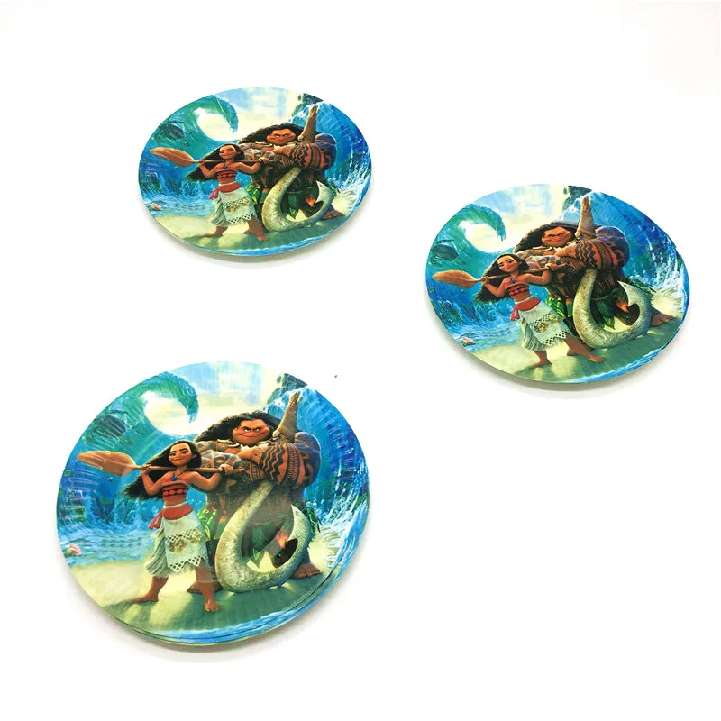  95Pcs/125Pcs Cartoon Moana Princess Paper Cup Plate Invitation Card Hat Baby Shower Kid Birthday De - 4000211471073