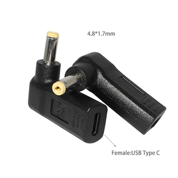 

USB Type C to 4.8x1.7mm Male DC Power Charger Plug Connector Converter for HP Compaq 610 615 620 621 530 510 550 Laptop Adapter