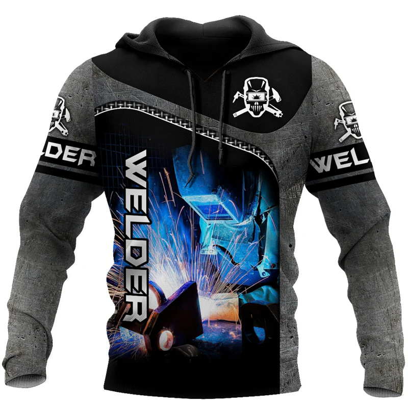 3D Fashion Men's Hoodies Welder Pattern Print Sweatshirt Unisex Casual Zipper Jacket DYI317 | Мужская одежда