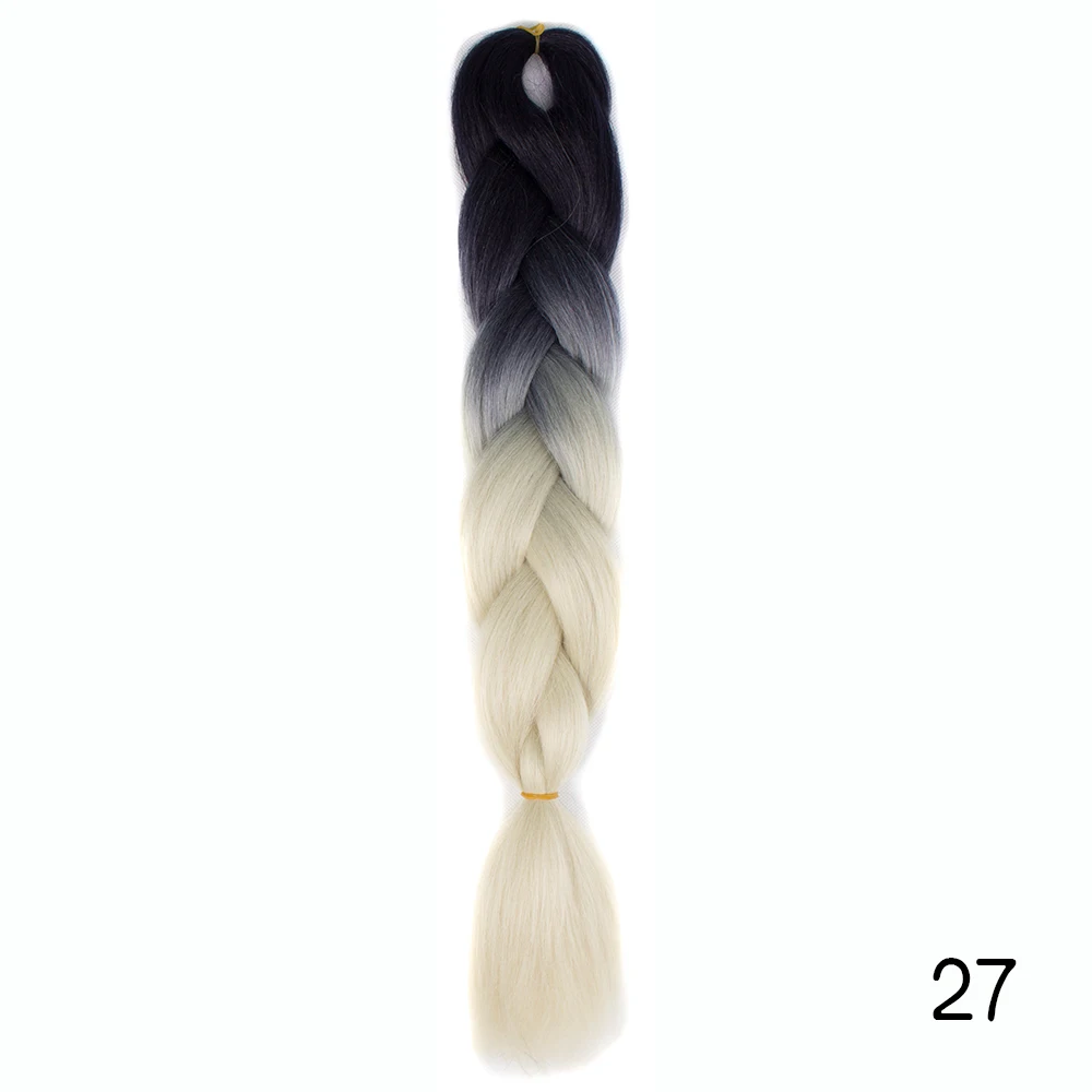 Kanekalon плетение волос синтетические волосы для наращивания огромные накладные коса деграде плетение волос канекалон - Цвет: P6/613