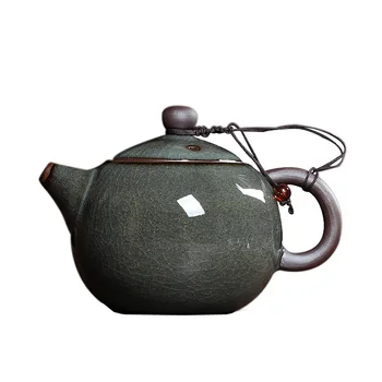 

New Crack Glaze Teapot Celadon Yixing Ceramic Teapot Art Chinese Porcelain Teapot Yixing Clay Retro Teapot Craft Gift