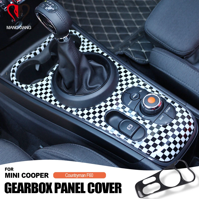 New Car indoor protected ABS style Ray shift center console pannel for mini cooper F60 countryman car-styling decoration sticker