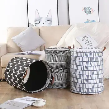 

PE Coating Multi-Function Fashion Storage Bag Storage Bucket Sundries Receiving Barrel Household Space Savers Dirty Clothes