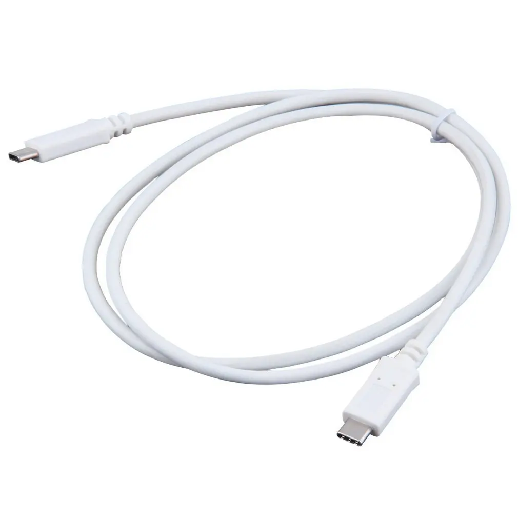 3 фута Реверсивный USB 3,1 type-C штекер-type-C Штекер кабель для передачи данных черный и белый универсальный