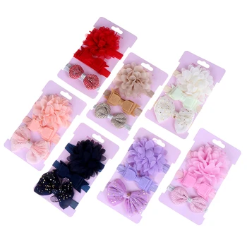 

1Pc Baby Girl Elastic Flower Headband Rubber Children Baby Nice Hair Rubber Headwear Skinny Stretchy Bowknot Flower Hair Band