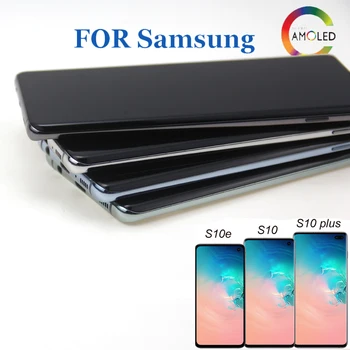 

SUPER AMOLED S10e LCD For Samsung Galaxy S10 Plus LCD Display Touch Screen For Galaxy S10 G973F G975/DS G975F LCD