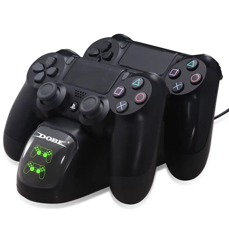 Контроллер Dual usb зарядное устройство док-станция для PS4/PS4 Slim/PS4 Pro контроллер(черный