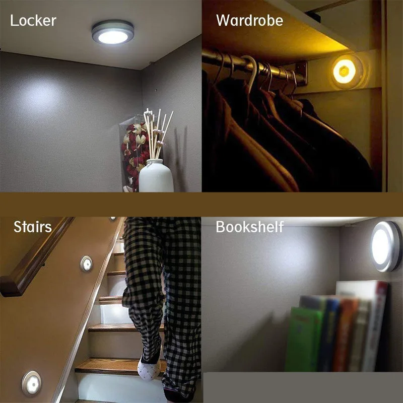 

Creative 6led infrared induction lamp wardrobe hallway toilet night light smart home night light