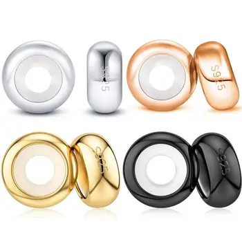 

2pcs/Lot Round Spacer Beads Silicone Rubber Smooth Spacer Stopper Beads Fit Bracelet Bangle DIY Jewelry Making Charms 4 Color