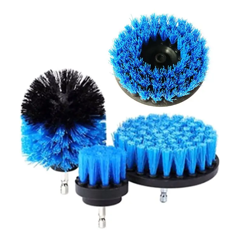 blue 1 4 шт., 4 шт., щетка для чистки, щетка для скруббера, набор для ванной, твердая дрель, щетка для чистки, беспроводная дрель, насадка - Цвет: blue 1