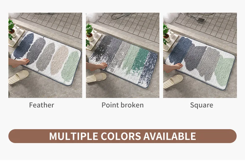 Description Picture 5 of itemFavoria-Non-slip Mat for Bathroom, Carpet Rug, Bathroom Furniture Sets, Bath Rug, Accessories Sets, Decoration, Water Absorption