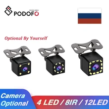 Podofo vista trasera de coche de la visión nocturna de Monitor para estacionar marcha atrás impermeable 170 grado copia de seguridad de vídeo Cámara For2 Din Universal Radio