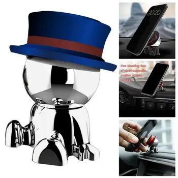 

360 Degree Rotation Dash Hat Man Universal Magnetic Car Mount Doll Shape Cell Phone Stand Holder For Cell Phone GPS Dropshipping