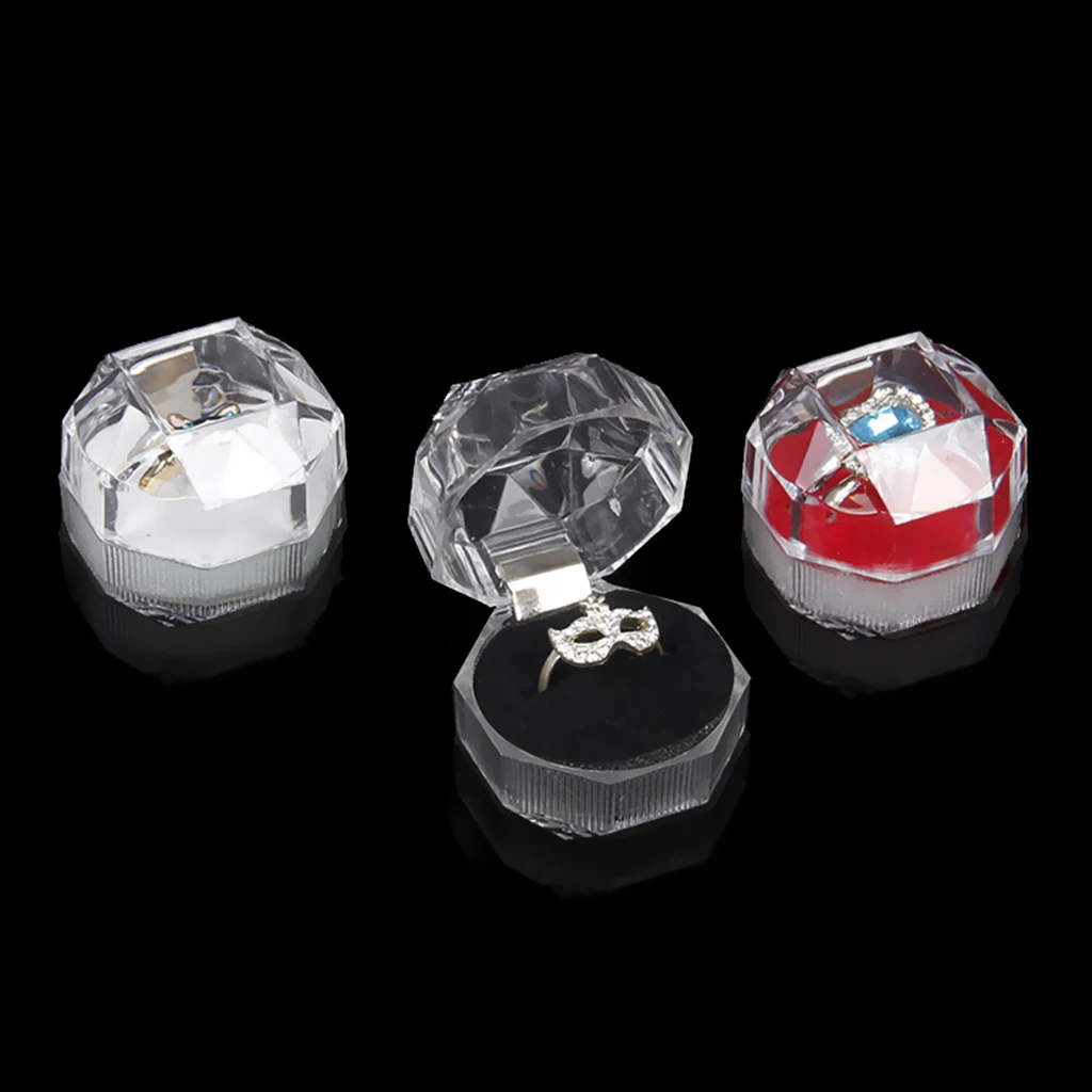 

20 Pieces Acrylic Ring Earring Jewelry Storage Box Display Gift Case