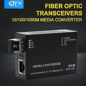 

1 Set Mini Ethernet Fiber Optical Media Converter 10/100/1000Base-TX to 1000Base-FX Multimode 850 550m
